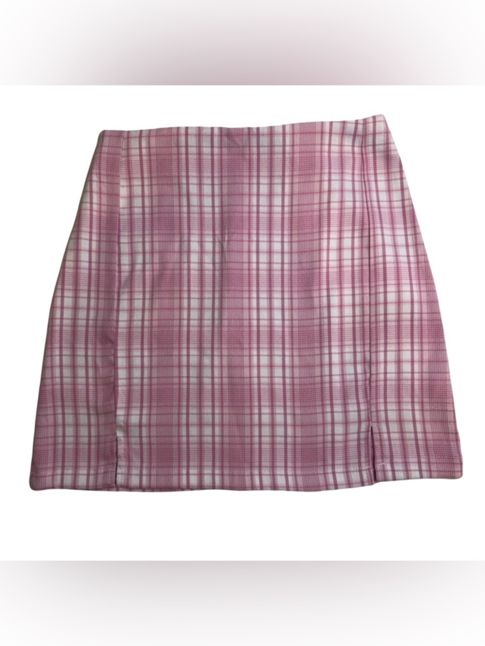 Pink Plaid Women's Skirt